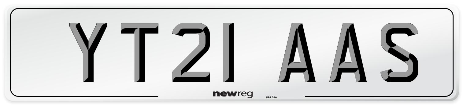YT21 AAS Number Plate from New Reg